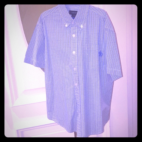 IZOD checked short-sleeved shirt - Picture 1 of 5